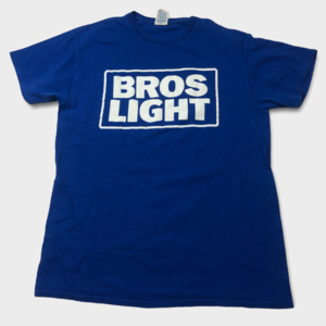 Delta Pro Weight Blue “Bros Light” Short Sleeve T-shirt Women’s Size Medium